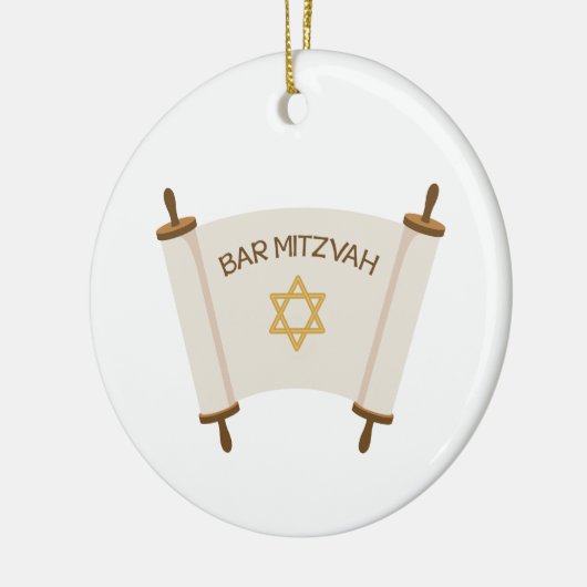 Bar Mitzvah Keramik Ornament (Links)