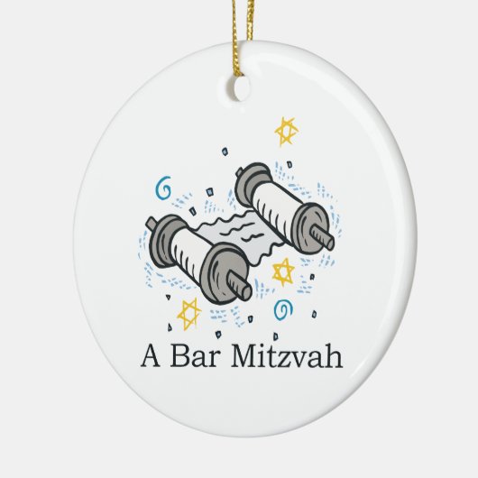 Bar Mitzvah Keramikornament (Links)