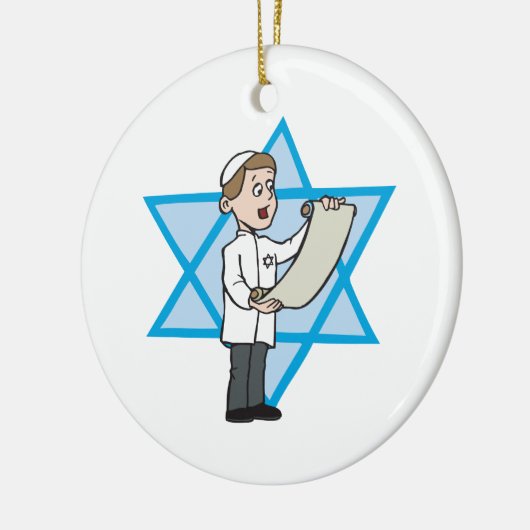 Bar Mitzvah Keramikornament (Links)