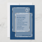 Bar Mitzvah lädt jede Farbe ein, die Ihnen gefällt Einladung (Vorderseite)