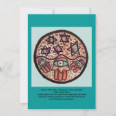 Bar Mitzvah - Lebenskreis Hamsa Einladung (Rückseite)