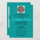 Bar Mitzvah - Lebenskreis Hamsa Einladung (Vorne/Hinten)