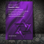 Bar Mitzvah Lila Star von David Einladung<br><div class="desc">Bar Mitzvah und Bat Mitzvah laden Sets von Umua entworfen ein. Gedruckt und ausgeliefert von Zazzle oder seinen Partnern.</div>