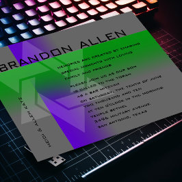 Bar Mitzvah Lila und grün auf jeder Farbe Einladung