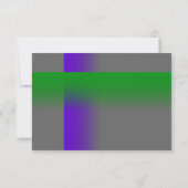 Bar Mitzvah Lila und grün auf jeder Farbe RSVP Karte (Rückseite)