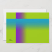 Bar Mitzvah Lila und Türkisch auf jeder Farbe Einladung (Rückseite)