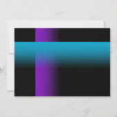 Bar Mitzvah Lila und Türkisch auf jeder Farbe Einladung (Rückseite)