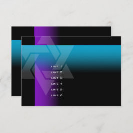 Bar Mitzvah Lila und Türkisch auf jeder Farbe Karte