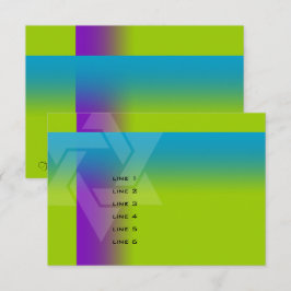 Bar Mitzvah Lila und Türkisch auf jeder Farbe Karte