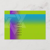 Bar Mitzvah Lila und Türkisch auf jeder Farbe Karte (Vorderseite)