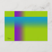 Bar Mitzvah Lila und Türkisch auf jeder Farbe Karte (Rückseite)