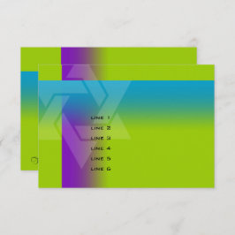 Bar Mitzvah Lila und Türkisch auf jeder Farbe Karte