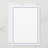 BAR MITZVAH modern minimal Sternrand königsblau Einladung (Rückseite)