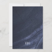 Bar Mitzvah Modern Monogram Gold Frame Einladung (Rückseite)