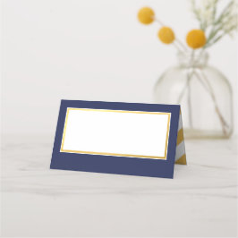 BAR MITZVAH modern navy faux gold blank Platzkarte