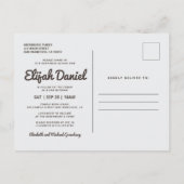 Bar Mitzvah Modern Simple Custom Foto Einladung (Rückseite)