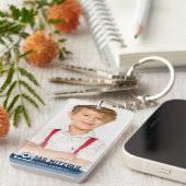 Bar Mitzvah Modern Star des David Foto Schlüsselan Schlüsselanhänger (Vorderseite rechts)