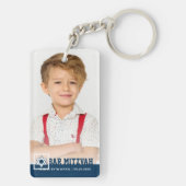 Bar Mitzvah Modern Star des David Foto Schlüsselan Schlüsselanhänger (Rückseite)