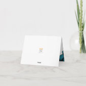 Bar Mitzvah Modern Turquoise Ombre Agate Script Dankeskarte (Rückseite)