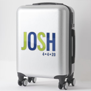 BAR MITZVAH Moderne, fette Blockmarine blau grün Aufkleber