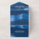 Bar Mitzvah Moderne fette Navy Typografie Blue Foi All In One Einladung (Außenbereich)