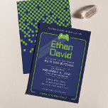 BAR MITZVAH Moderne Gaming-Kontrollen neongrün Einladung<br><div class="desc">von kat massard >>> WWW.SIMPLYSWEETPAPERIE.COM << - - - - - - - - - - - - - - - - - - - - - - - - - - - Das perfekte Design für ein "Gaming-Themed"-BAR oder BAT MITZVAH feiert das Design, möchte aber einige Veränderungen sehen -...</div>