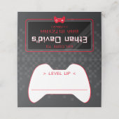 BAR MITZVAH Moderne Kontrolle cool Schwarz Platzkarte (Außenseite Aufgefaltet)