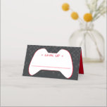 BAR MITZVAH Moderne Kontrolle cool Schwarz Platzkarte<br><div class="desc">von kat massard >>> kat@simplysweetPAPERIE.com << An Trend, niedliches Design für Ihre Event Empfang PLATZKARTEN, mit Hand schreiben Gäste Namen und fügen Tischnummer TIP :: 1. Um Grafiken und Schriftart zu ändern/zu verschieben und mehr Text hinzuzufügen - klicken Sie auf den Knopf "Anpassen" - - - - - - -...</div>