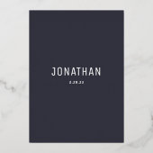 Bar Mitzvah Moderne Kunst, Dichtung und Musik Folieneinladung (Rückseite)