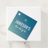 BAR MITZVAH Moderner, blauer Pfefferminzverlauf Geschenkanhänger (Beispiel)