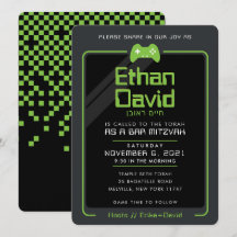 BAR MITZVAH Moderner Gamer Kontrolle schwarz grün 
