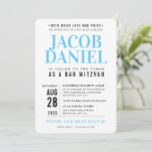 BAR MITZVAH Moderner geometrischer Stapel sporadis Einladung (Stehend Vorderseite)