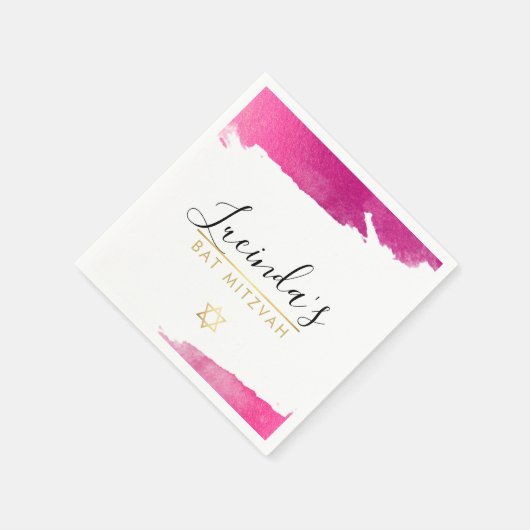 BAR MITZVAH Moderner Luxus goldfarbenes goldfarben Serviette (Ecke)