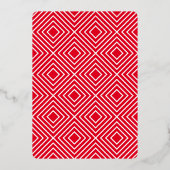 BAR MITZVAH Moderner Minimalknabe schwarz Folieneinladung (Rückseite)