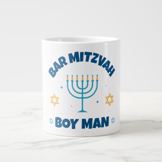 Bar Mitzvah Moderner Star von David Jumbo-Tasse (Vorderseite)
