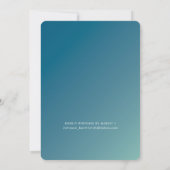 BAR MITZVAH Moderner Stern Dunkelblauer Pfeffermin Einladung (Rückseite)