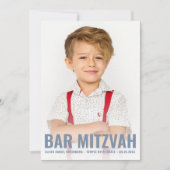 Bar Mitzvah Moderner und Einfaches Star von David Einladung (Vorderseite)