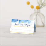 BAR MITZVAH Modernes blaues Aquarellgoldfolie-Star Platzkarte<br><div class="desc">von kat massard >>> kat@simplysweetPAPERIE.com << An Trend, niedliches Design für Ihre Event Empfang PLATZKARTEN. Handschreiben Sie den Gästen Namen und fügen Sie Tischnummer TIP :: 1. Zum Ändern/Verschieben von Grafiken und Schriftart und zum Hinzufügen von mehr Text - klicken Sie auf den Knopf "Anpassen" - - - - -...</div>