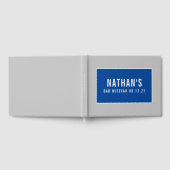 BAR MITZVAH Modernes geometrisches Muster grau Gästebuch (Voll)