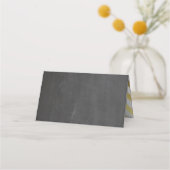 BAR MITZVAH Modernes Grauschalkpappgoldschreiben Platzkarte (Rückseite)