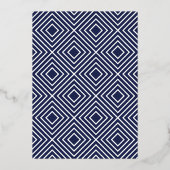 BAR MITZVAH Modernes klassisches Kalligrafiegoldgo Folieneinladung (Rückseite)