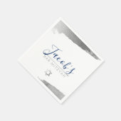 BAR MITZVAH Modernes Luxusschiff mit Goldsilber un Serviette (Ecke)