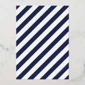 BAR MITZVAH Modernes, stilvolles Kalligrafiegrottg Folieneinladung (Rückseite)