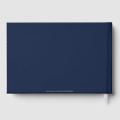 Bar Mitzvah Monogram Blue Gray White Sign-In Gästebuch (Rückseite)
