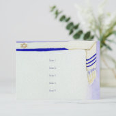 Bar Mitzvah Motifs in Watercolor Empfang Karte (Stehend Vorderseite)