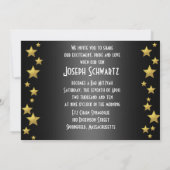 Bar Mitzvah Movie Star Einladung (Rückseite)