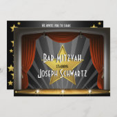 Bar Mitzvah Movie Star Einladung (Vorne/Hinten)