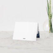 Bar Mitzvah Navy Blue Agate Skript Einfache Minima Dankeskarte (Rückseite)