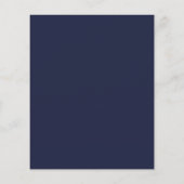 Bar Mitzvah Navy Blue Silver Budget Einladung (Rückseite)