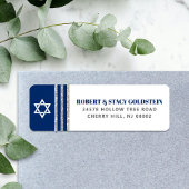 Bar Mitzvah Navy Blue Silver Tallit Rücksendeadres